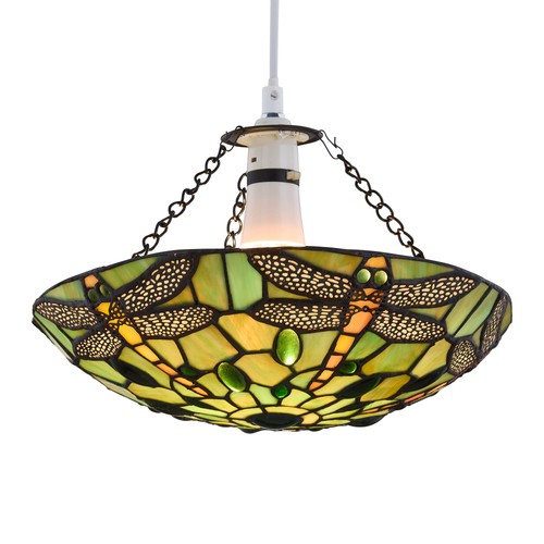 Tiffany green glass dragonfly - tiffany,