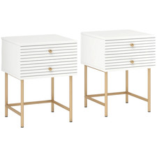 HOMCOM Bedside Tables Set of 2