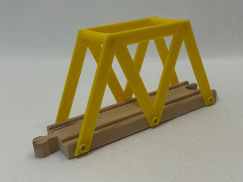 Wooden yellow bridge - wooden, viaduct