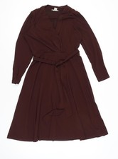 H&M Womens Brown Size 8 Wrap