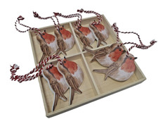 6cm robin christmas - 8x,