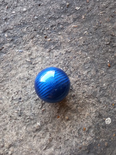 Carbon fibre blue gear - fibre, knob