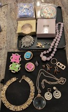 Vtg 17 Lot Avon, SARAH COVENTRY, Tradition, Jewelry Necklaces Ears Pins  Boxed+