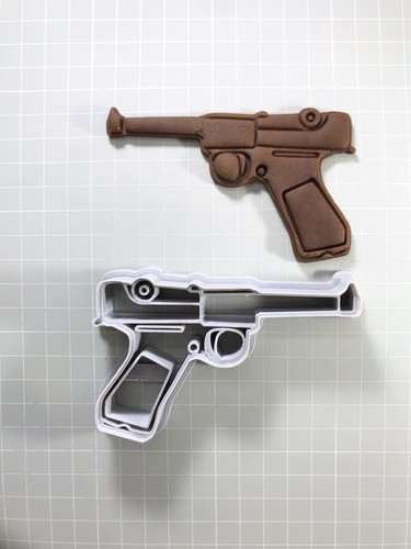 Luger gun cookie cutter - luger,