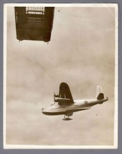 SHORT SUNDERLAND FLYING BOAT LARGE ORIGINAL VINTAGE 1938 PRESS PHOTO RAF
