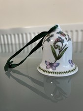 Gorgeous Portmeirion Botanic Garden Porcelain Bell Hanging Christmas Decoration