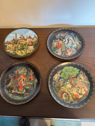 Russian porcelain plates - porcelain,
