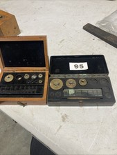 Apothecary  Cased Brass Weights Part Complete X 2