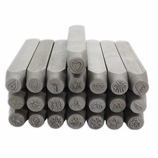 22 Various Metal Stamp Punch Skull Peace Paw Sun Butterfly Flower Swirl Tool etc