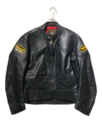 Vanson leather jacket black - leather,