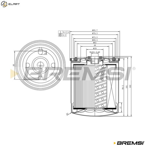 Fuel filter fe1312 - for, daewoo