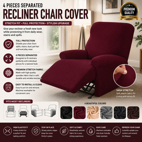 4pcs stretch recliner chair - 4pcs,