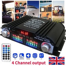 1600W Digital Power Amplifier Bluetooth Stereo HiFi Audio 4CH USB SD FM Remote
