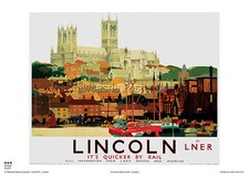 LINCOLN LINCOLNSHIRE RETRO ART