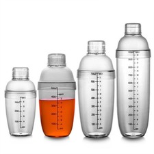 Plastic Cocktail Shaker Drink Mixer Bar Tool With Scale 300ml/500ml/700ml/1000ml