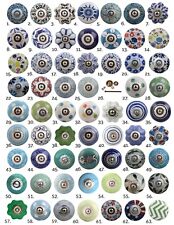 Blue & Green Shabby Chic Ceramic Door Knobs | Cupboard Handles | Cabinet Pulls