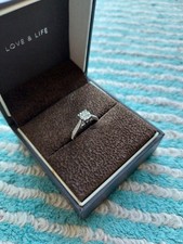 Ernest Jones 9ct White Gold 0.33ct Diamond Solitaire Engagement Ring