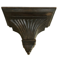 Large Wooden Carved Wall Shelf