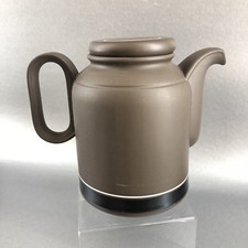 Hornsea Contrast Mat Brown Coffee Pot England Vintage Mid Teapot MCM