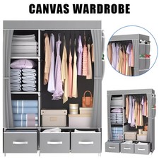 FABRIC CANVAS WARDROBE WITH