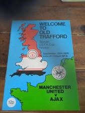 4 Manchester united European Home Football programmes from 1970's.