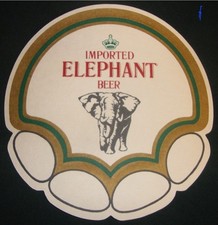 IMPORTED ELEPHANT BEER BAR MAT COASTER CARLSBERG