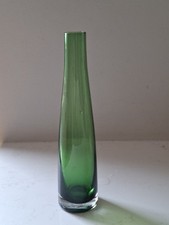 Green Glass Bud Vase