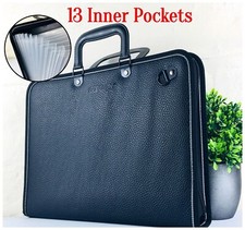 A4 Portfolio Case Expanding Folder 13 Inner Pocket Artwork Drawings Storage File