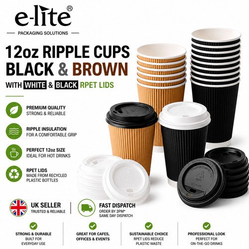 12oz ripple disposable - disposable, coffee