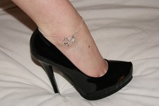 Sexy Premium Queen Of Spades Anklet Ankle Chain Jewellery Cuckold BBC QOS Style1