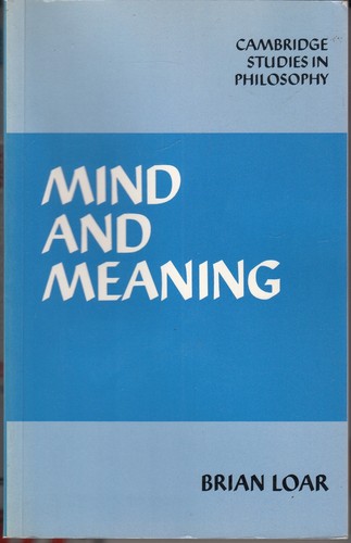 Mind and meaning - mind, b