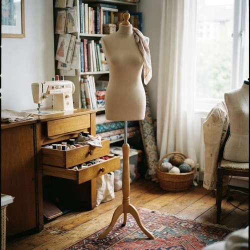 Cream dressmakers mannequin - dressmakers,