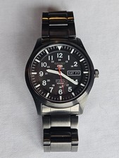 Seiko 5 Sports Black Field Military Automatic Men's Watch snzg17K1 100m WR