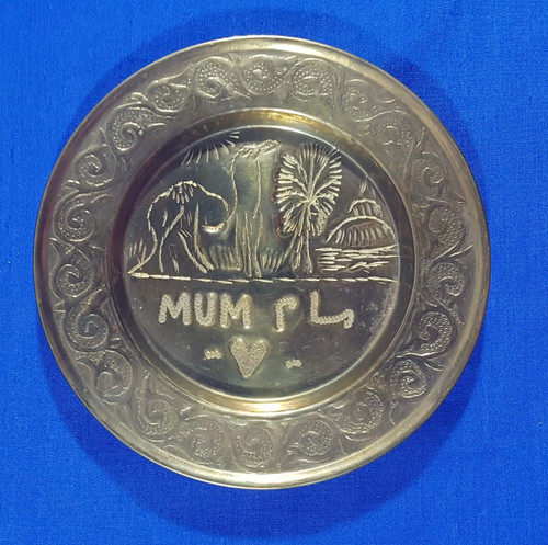 Egyptian engraved brass wall - engraved,
