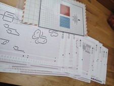 10 Lace Pattern Sheets For Knitmaster Electronic Knitting Machine