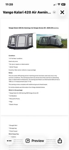 Vango kalari 420 air - vango,