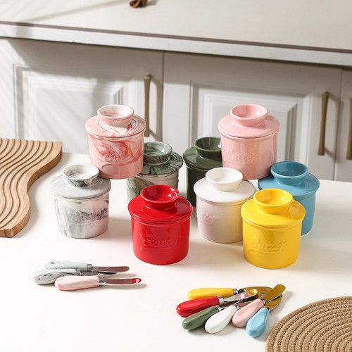 Ceramic butter dishes - butter,