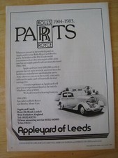 APPLEYARD OF LEEDS ROLLS ROYCE CAR PARTS SPECIALISTS 1983 ADVERT A4 FILE 37