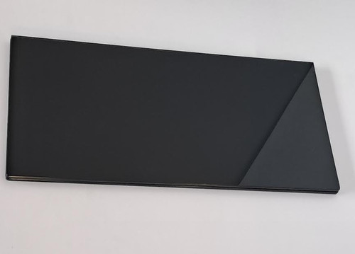 Toughened glass shelf - toughened, black