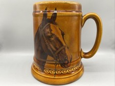 Lord Nelson Pottery Horse Heard Tankard Mug Toby Jug 1972 Vintage Ceramic Glaze