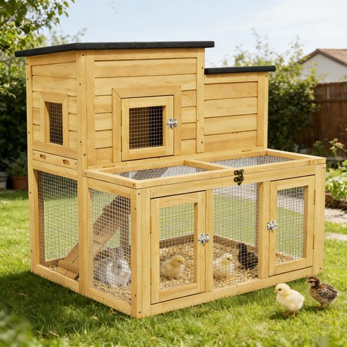 Large outdoor wooden quail - outdoor,