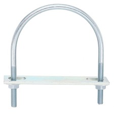 Round U-Bolts, 6 Set 77mm Inner Width 99mm Length M6 with Nuts and Plates