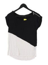 Wardrobe Women's Top M Black 100% Viscose Short Sleeve Round Neck Basic