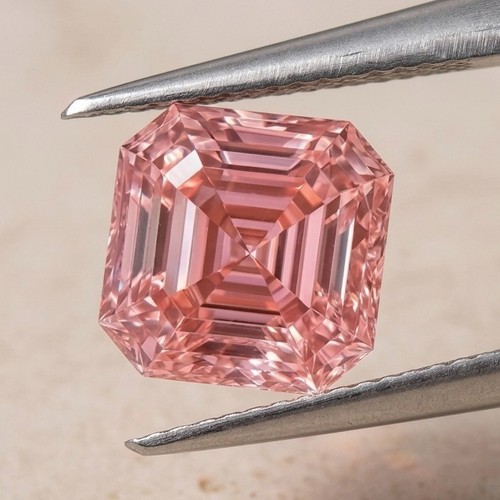 Fancy pink ascher cut - 3.0, ct