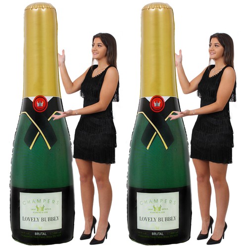 Giant champagne bottle blow - giant, up