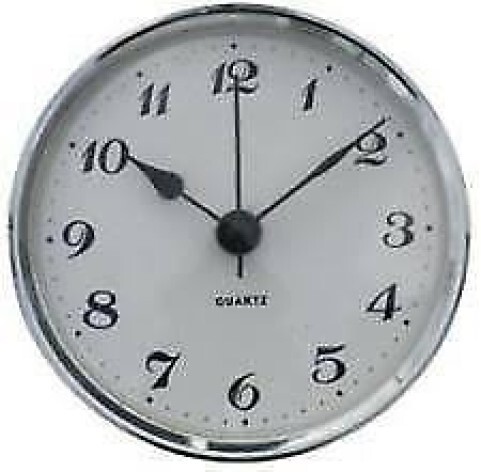 72mm clock round chrome - clock,