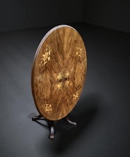 Mahogany Inlaid Antique Tilt