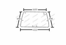 For DAVID BROWN 90, 94 Series REAR WINDOW FLAT - TINTED - 1190 1290 1390 1490