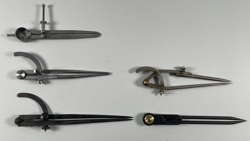 Lot vintage compass calipers - 5,