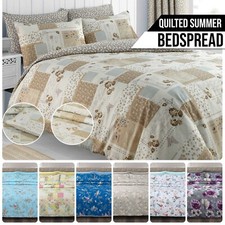 Luxury Summer Bedding Quilted Bedspread Comforted Complete Set with Pillow Shams